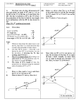 1) The front view of a line AB measures 65 mm and makes an angle