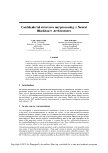 Combinatorial structures and processing in Neural Blackboard