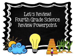 Let`s Review! Fourth Grade Science Review Powerpoint