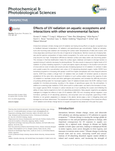 Effects of UV radiation on aquatic ecosystems and interactions with