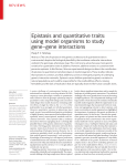 Epistasis and quantitative traits: using model organisms to study