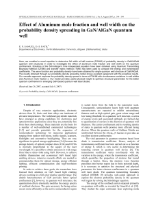 Effect of Aluminum mole fraction and well width on the - OAM-RC