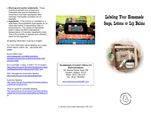 Labeling Homemade Soaps and Lotions for sale