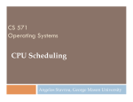 CPU Scheduling - CS, GMU - George Mason University
