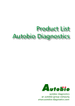 Product List Autobio Diagnostics