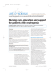 Nursing care, education and support for patients with neutropenia