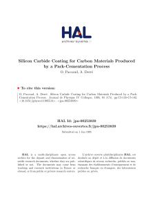 Silicon Carbide Coating for Carbon Materials Produced by a