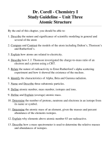 Unit 3-The Atom Chapter Packet