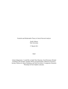 Formalism and Relationalism in Social Network Theory