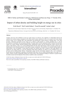 Impact of Urban Density and Building Height on Energy Use in Cities