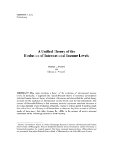 A Unified Theory of the Evolution of International Income Levels