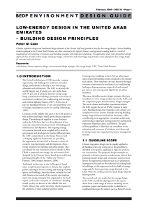 LOW-ENERGY DESIGN IN THE UNITED ARAB EMIRATES