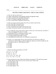 Sample questions for Test 1