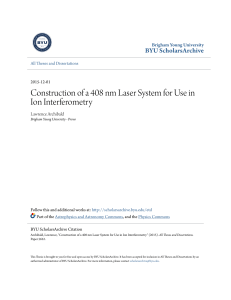 Construction of a 408 nm Laser System for Use in Ion Interferometry