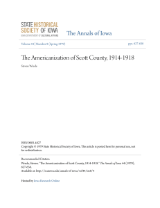 The Americanization of Scott County, 1914-1918