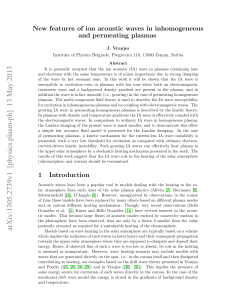 New features of ion acoustic waves in inhomogeneous and