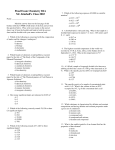 Final Exam Chemistry B2A Mr. Kimball`s Class 2003