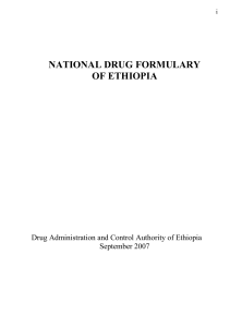 National drug formulay Ethiopia