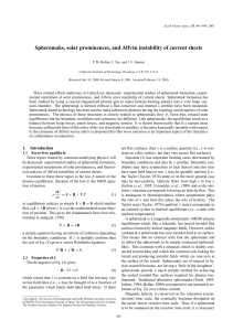 Spheromaks, solar prominences, and Alfvén instability of current