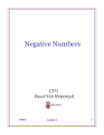 Negative Numbers