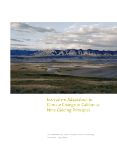 Ecosystem Adaptation to Climate Change in California: Nine