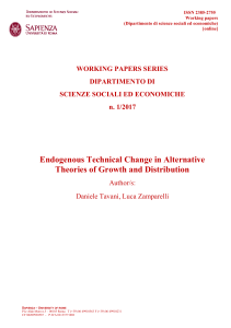 Endogenous Technical Change in Alternative Theories