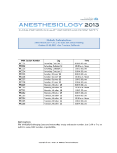 2013 Medically Challenging Cases