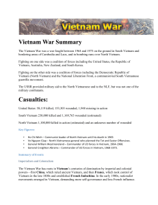 Vietnam War Summary Casualties: