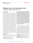 Palliative Care in the Final Days of Life