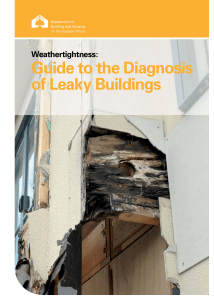 Weathertightness: Guide to the Diagnosis of Leaky Buildings