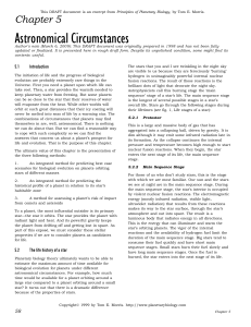 Astronomical Circumstances
