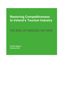 Restoring Competitiveness to Ireland`s Tourism Industry THE ROLE