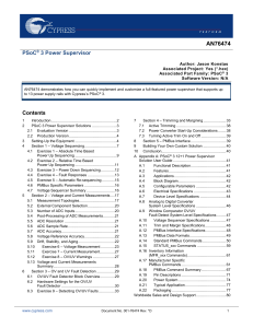 PSoC® 3 Power Supervisor - AN76474