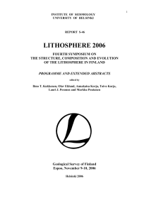 lithosphere 2006 - Helsingin yliopisto