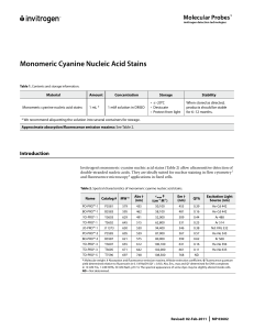 Monomeric Cyanine Nucleic Acid Stains