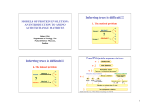 Trees from proteins I