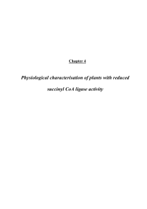 Physiological characterisation of plants with - diss.fu
