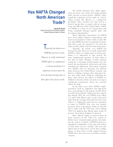 Has NAFTA Changed North American Trade?