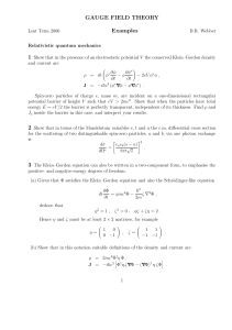 GAUGE FIELD THEORY Examples