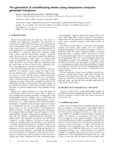 The generation of nondiffracting beams using