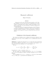 Binomial coefficients
