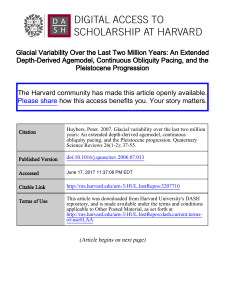 Glacial Variability Over the Last Two Million Years: An Extended