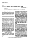 The Use of Cytotoxic Plant Lectins in Cancer Therapy
