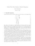 Uniform Plane Wave Solution to Maxwell`s Equations