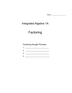 Factoring