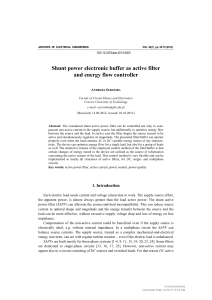 Shunt power electronic buffer as active filter and energy flow controller