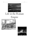 Life in the Roman Empire - Brookings School District