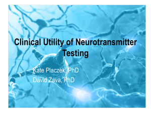 Clinical Utility of Neurotransmitter Testing