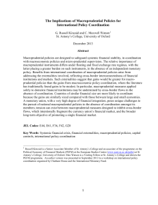 The Implications of Macroprudential Policies for International Policy