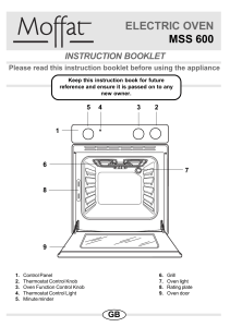 ELECTRIC OVEN MSS 600